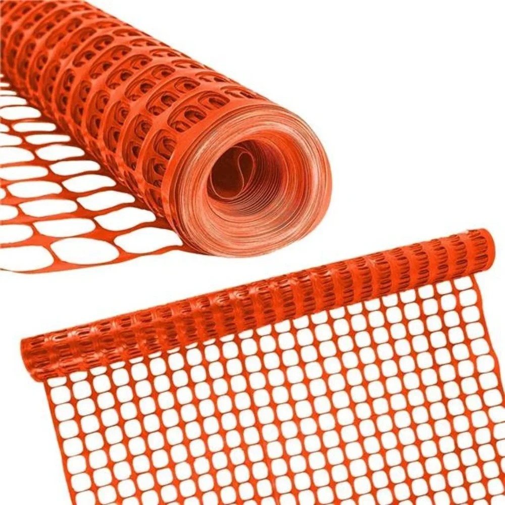 Plastic Mesh Fence, Construction Barrier Netting, Orange, 4'x100' Feet, 1 Roll